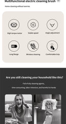 Escova de Limpeza Elétrica Sem Fio 9 em 1